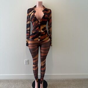 Stylish Brown and Black Women's set